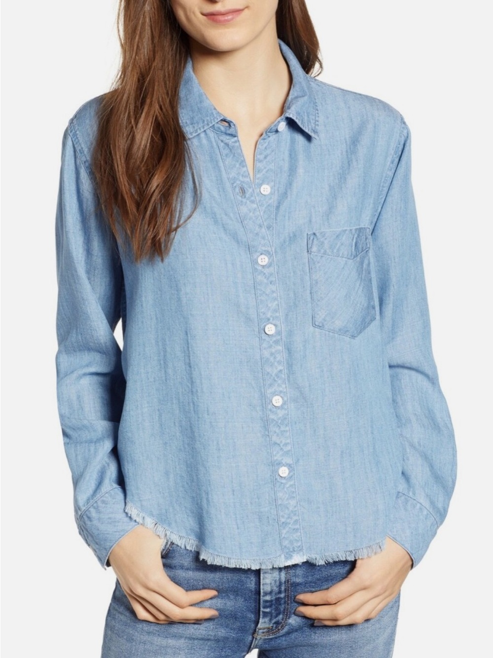 Rails dana raw hem chambray shirt